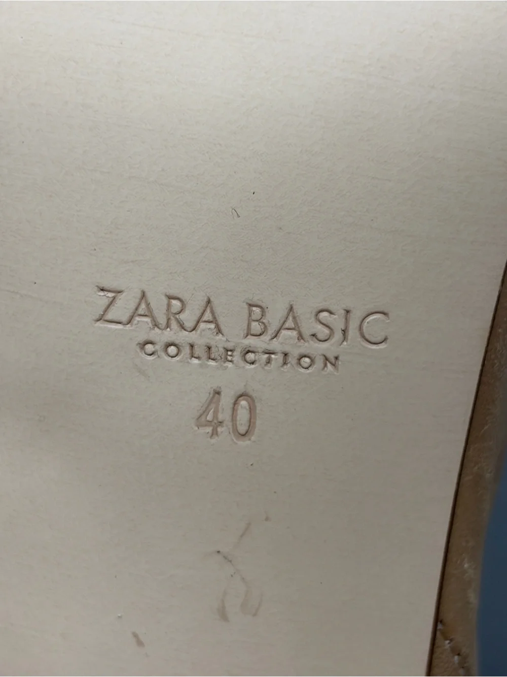 Zara beige leather